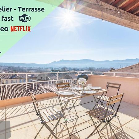 Mont Ventoux - Terrasse - Vue Degagee - Linge De Qualite - Fibre - Confort Gardanne Exterior photo