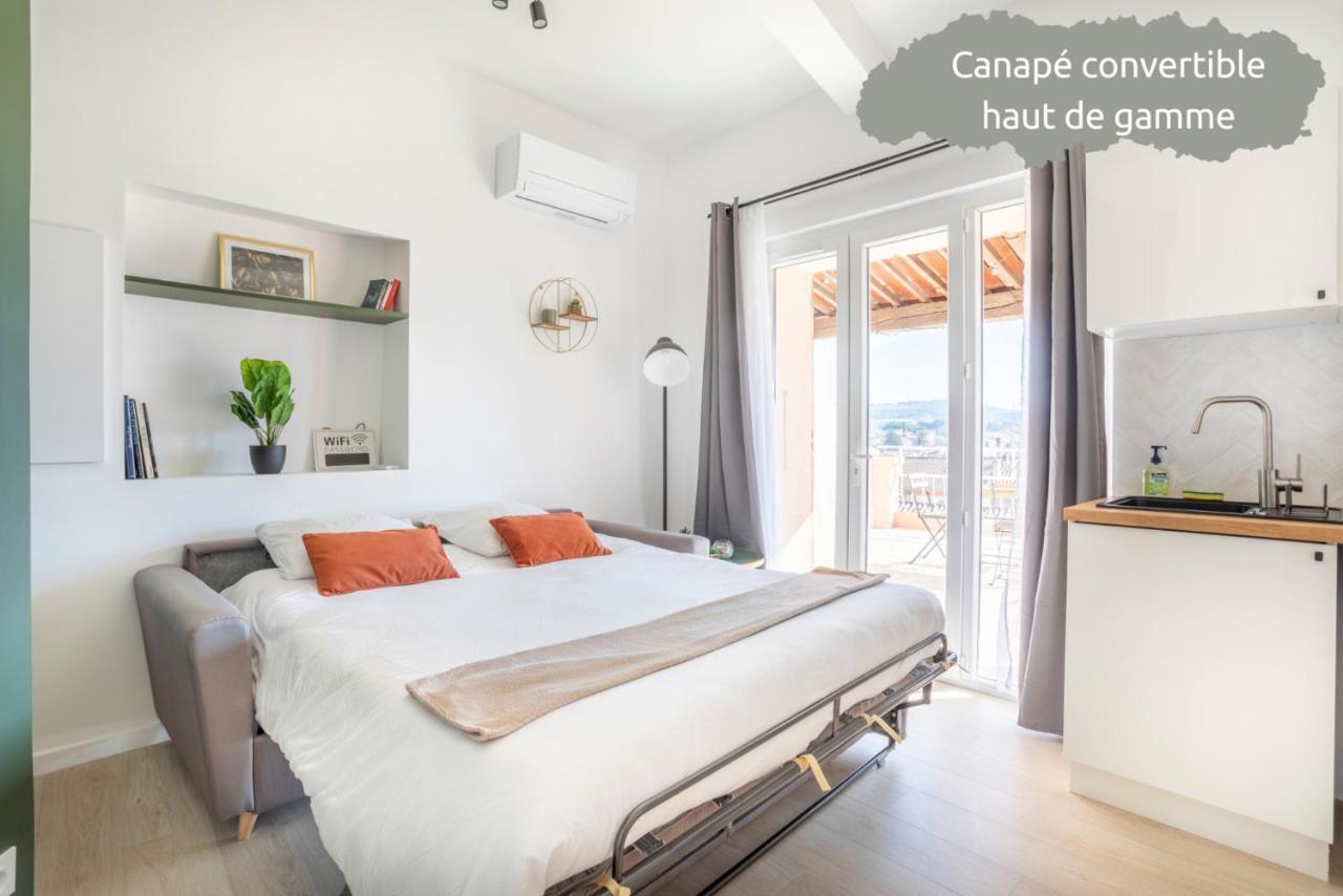 Mont Ventoux - Terrasse - Vue Degagee - Linge De Qualite - Fibre - Confort Gardanne Exterior photo